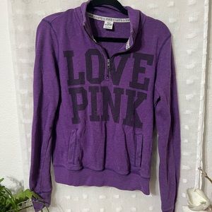 VS PINK Half-Zip Pullover Sweater